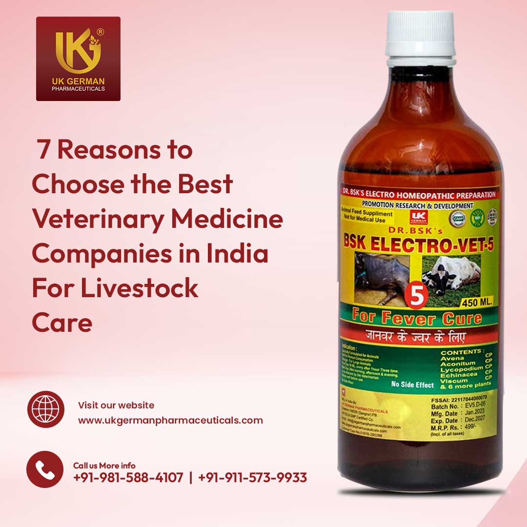 7 Reasons to Choose the Best Veterinary Medicine Companies in India for Livestock Care