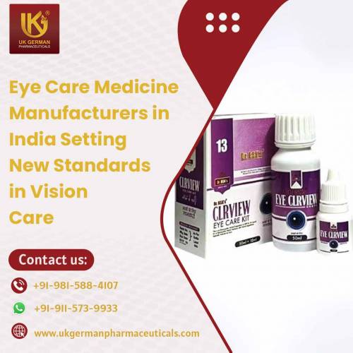 Eye Care Medicine Manufacturers in India Setting New Standards in Vision Care