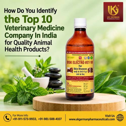 How Do You Identify the Top 10 Veterinary Medicine Company In India for Quality Animal Health Products? 
